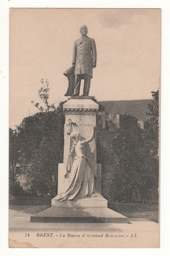 Cpa brest statue - -,