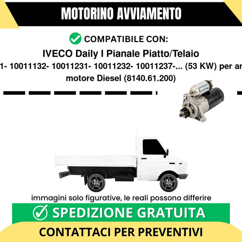 Motorino avviamento iveco - motorino,
