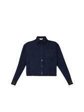 Camicia a jeans Liu Jo modello Cropped in misto poliestere, da donna colore B...