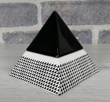 PORTA OGGETTI IN PORCELLANA FG - FORMA PIRAMIDALE - 8,5X8,5X9CM - VINTAGE