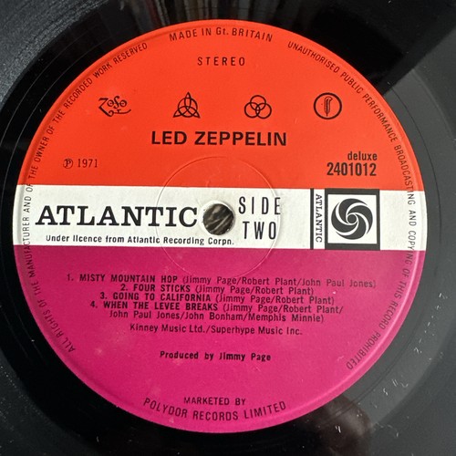 Led zeppelin untitled vinyl - led, iv