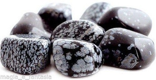 Ossidiana fiocco neve mis - di,