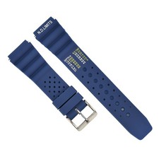 CINTURINO OROLOGIO 22MM N.D. LIMITS EXTREMA SPORT GOMMA SUBACQUEO PER CITIZEN SEIKO D/BLUE