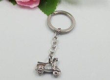 1pz portachiavi Vespa in acciaio inox 8cm colore platino bijoux