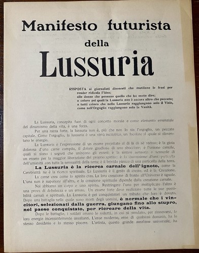 Manifesto futurista della - manifesto,