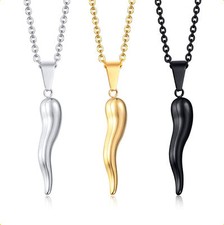Collana ciondolo corno - collana,