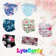 Maschera viso fiori farfalle