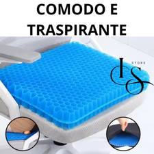 Cuscino Sedia Ortopedico Gel Sedile Postura Lombare Coccige Antidecubito 40x35