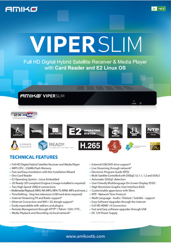 Amiko viper slim enigma - amiko,