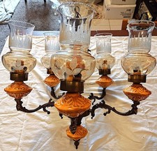 Lampadario in ottone ceramica