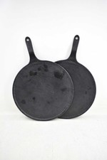 H&H Piatto Tondo Decoro Ardesia in Melamina con Manico 20cm Nero