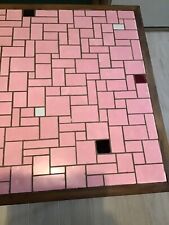 TAVOLO Stile SCANDINAVO ORIGINALE anni 60 LEGNO E MAIOLICHE