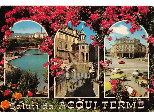 Cartolina acqui terme vedute - acqui,