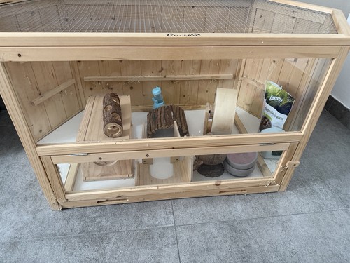 Pawhut gabbia recinto legno - gabbia/recinto,