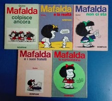 Lotto 5 libri di Quino MAFALDA edizioni Bompiani fumetti vintage