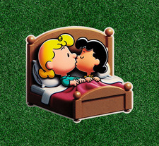 Adesivo vinile lucy kissing - adesivo,