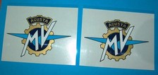 COPPIA DECALCOMANIE A SECCO ADESIVI SERBATOIO MV AGUSTA 110mm x 75mm AD880100