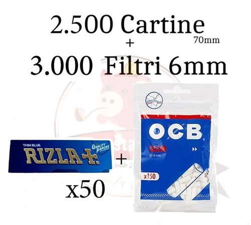 500 cartine rizla blu - blu, mm
