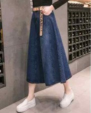 Gonna Donna Lunga Jeans Denim