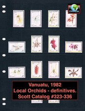 $21,30 Scott Value - 1982 VANUATU Orchidee Fiori definitivi CV MNH NH UMM