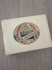 1932 - 1992 ZIPPO 60th Anniversary Cigarette Ligther Tin Box Very Good Condition