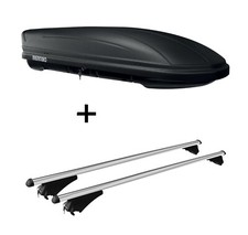 Box tetto MAA400L opaco + barre portatutto Tiger XL per Audi A4 B9 Avant dal 15