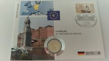 2 euro Numisbrief Germania 2008 Chiesa San Michele Amburgo D  Lettera num. Rara