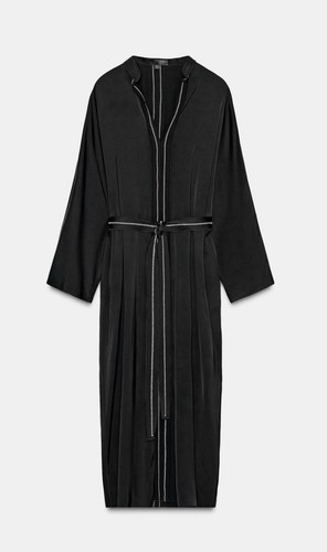 Abito midi nero zara - taglia, l