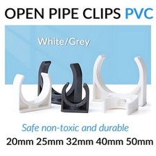 Clip per tubi aperti PVC