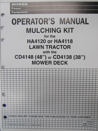 Manuale operatore honda - honda, per
