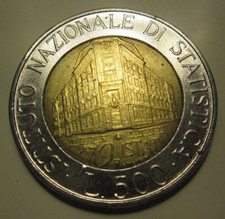 MONETA 500 LIRE ISTITUTO