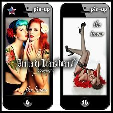 mazzo di carte tarocchi sibilla cartomanzia divinatoria pin-up burlesque erotico vintage raro