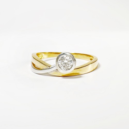 Anello solitario vintage - , in