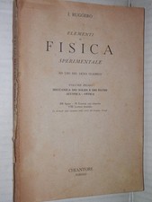 ELEMENTI DI FISICA SPERIMENTALE 1 Meccanica dei solidi e dei fluidi J Ruggero