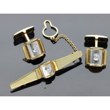 GEMELLI e FERMACRAVATTE IN ORO 750/1000