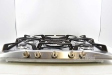 Piano Cottura Smeg Acciaio 5 Fuochi Con Griglie In Ghisa 68x50 Cm