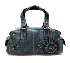 RARA Coach Ltd Ed Vintage Y2K Soho Mia Inchiostro Blu Denim Tote Bag Borsa a tracolla 10064 WOW
