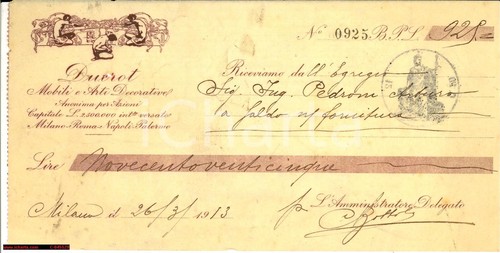 1913 milano mobili - 1913, d'arte