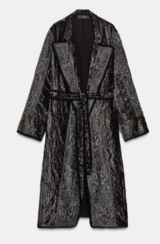Giacca kimono velluto ricamato - giacca,