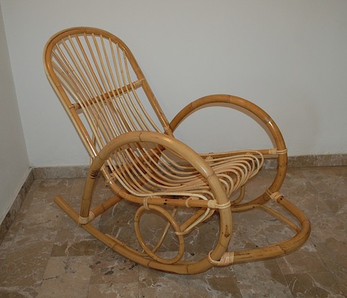 Sedia dondolo vimini rattan - dondolo,