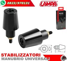 COPPIA STABILIZZATORI NERI PER MOTO CONTRAPPESI BILANCIERI MANUBRIO ALLUMINIO