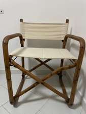 SEDIA PIEGHEVOLE MODELLO REGISTA DI BAMBU’ RIPIEGATO A MANO MODELLO VINTAGE