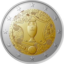 FRANCIA 2 euro 2016 Campionato europeo di calcio UEFA FDC da rotolino UNC FRANCE