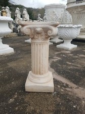 COLONNA CON CAPITELLO BASE IN CEMENTO E POLVERE DI MARMO DA GIARDINO ESTERNO/INT