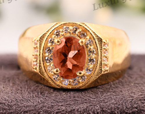 Anello uomo citrino - , naturale