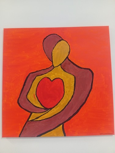 Quadro astratto dipinto mano - quadro,