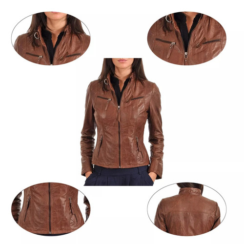 Women dark tan leather - women's,