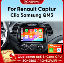Autoradio Android Auto CarPlay 9" per Renault Captur Clio 2014–2019 2 DIN WIFI