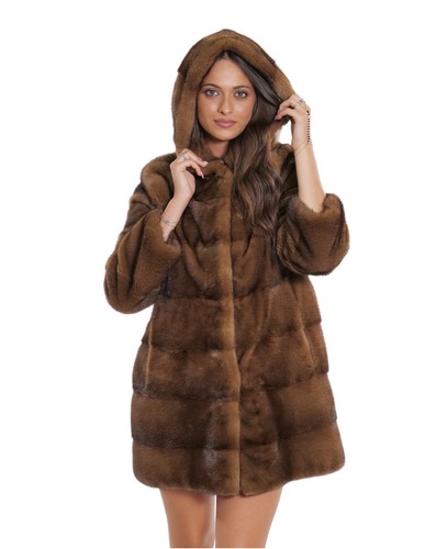Cappotto gold scuro visone