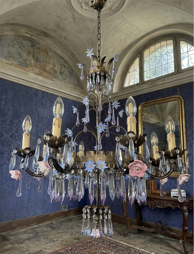 Antico lampadario rococò con - rococò,